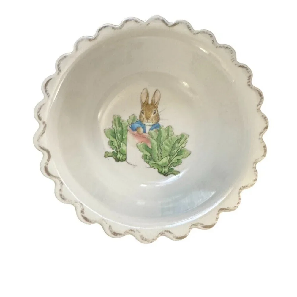 pottery barn kids peter rabbit bowls melamine set of 4 easter cabbage patch